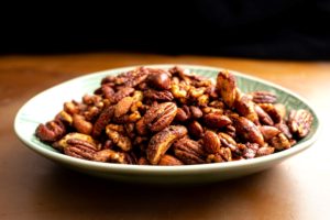 Indian Spiced Nuts on serving plate